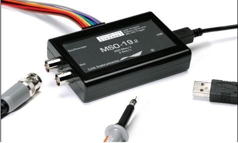 1、USB接口單通道200MHz/s采樣數(shù)字示波器，等效采樣：1GHz/s2、8通道邏輯分析儀3、單通100MHz道波形發(fā)生器4、單通道100MHz 頻譜分析 5、先進的觸發(fā)，自動測量